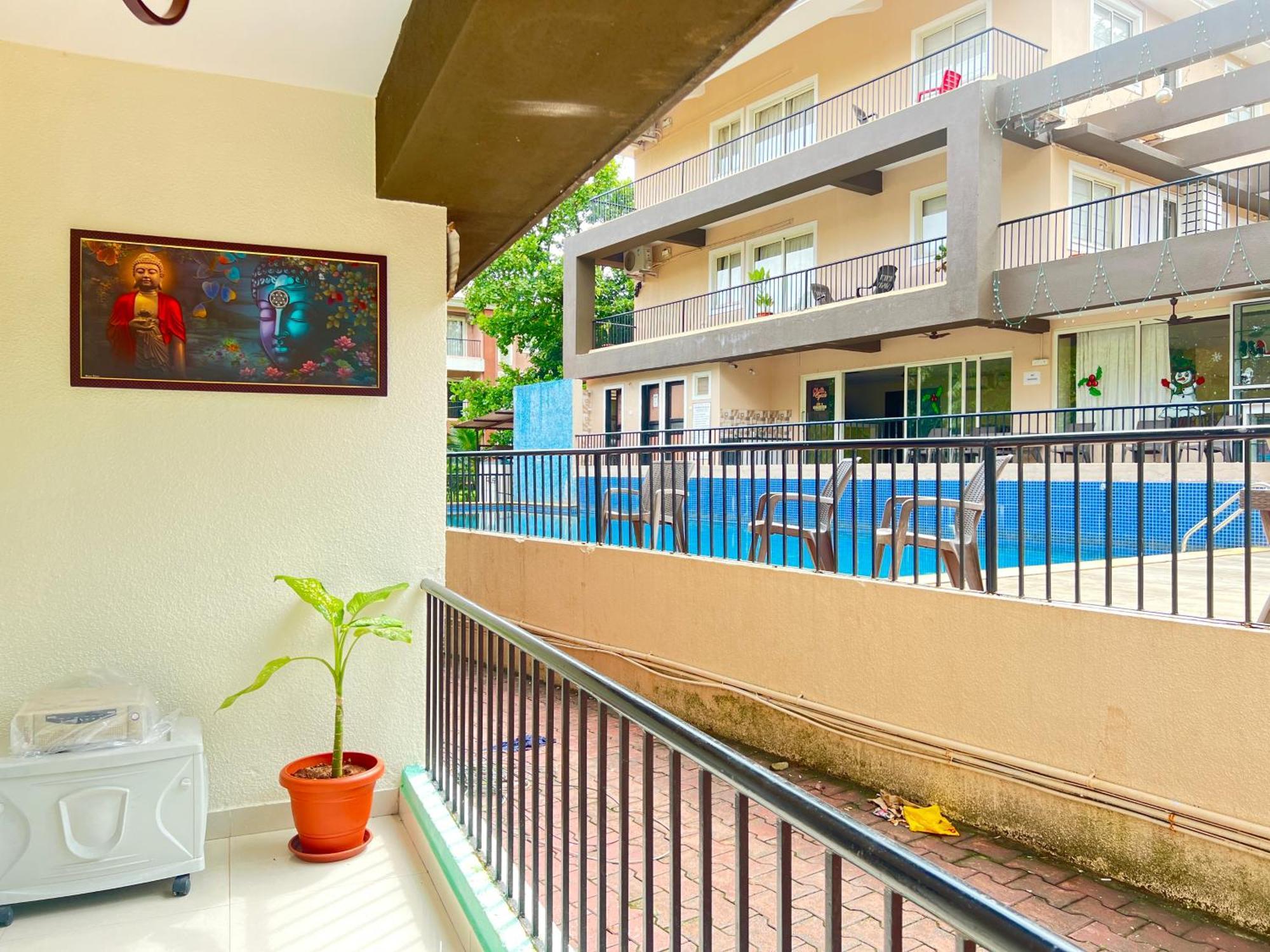 2Bhk Stunning Apartment With Pool Vagator Exteriér fotografie